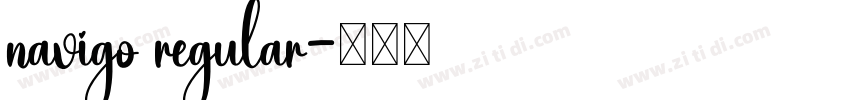 navigo regular字体转换